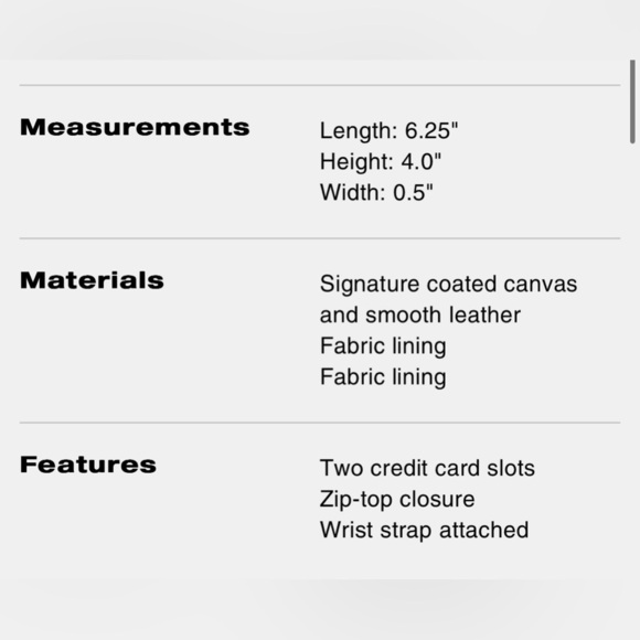 COACH corner zip wristlet monogram with burgundy stripe coated canvas - Picture 7 of 7